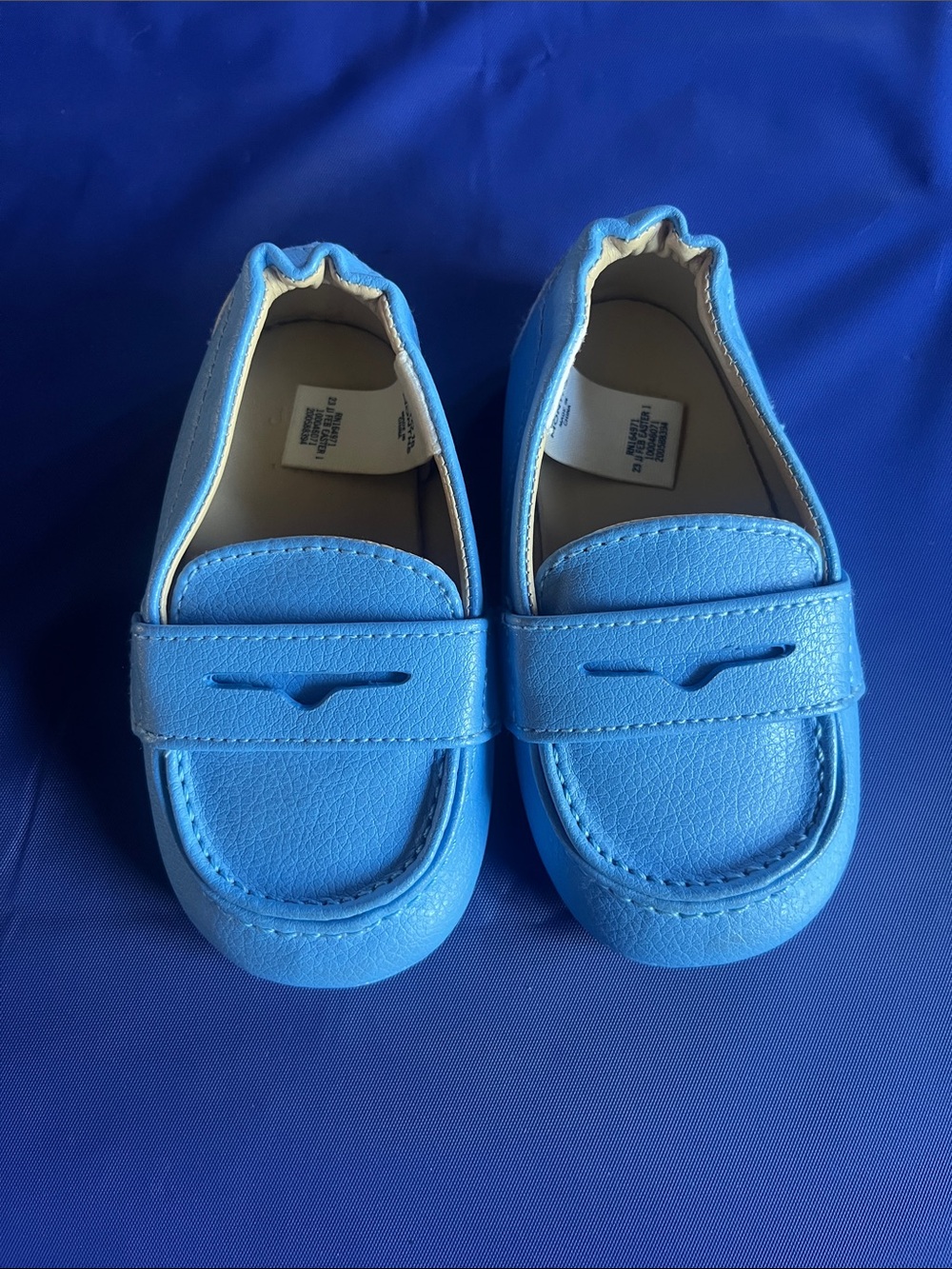 Janie and Jack Blue Baby Loafers